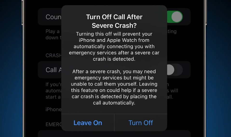 陆丰苹果14维修分享 iPhone 14 和 Apple Watch 上关闭崩溃检测 